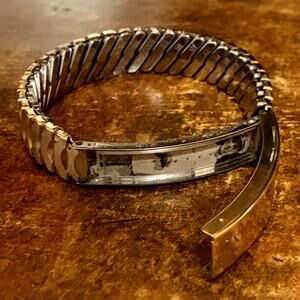 Vintage 1/20 12K Gold Filled JB ID Bracelet w/ Military Image